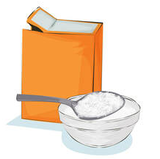 Ilustración de una caja de bicarbonato de sodio. El dibujo fue hecho en Granby
